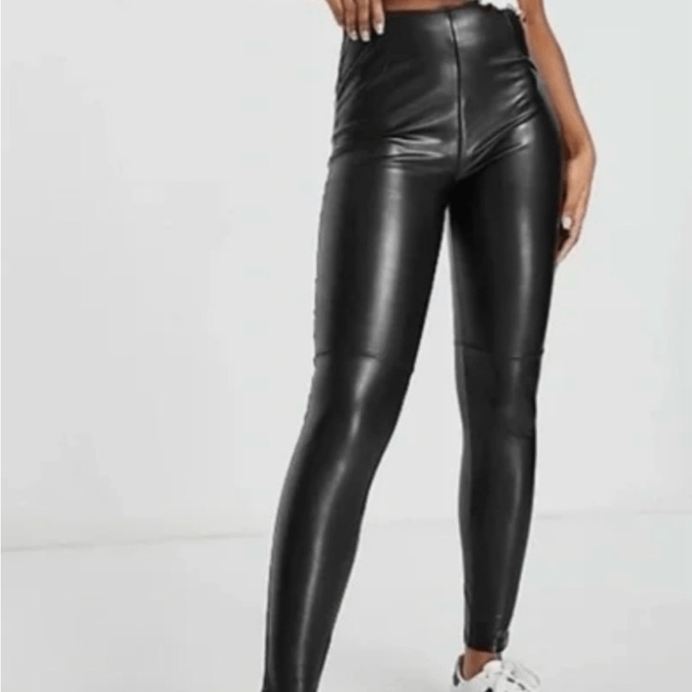 Abercrombie & Fitch Shiny Black Leggings